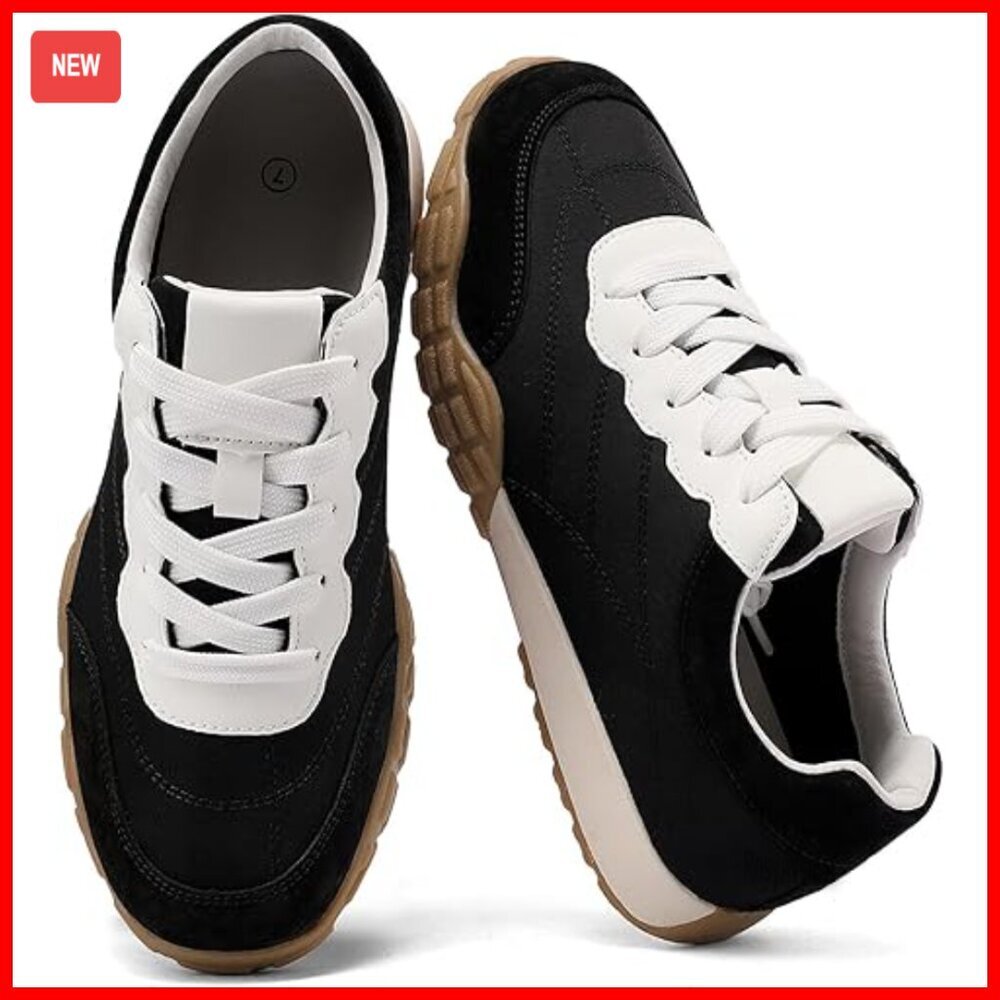 Lightweight Women's Sneakers with Foam Insole Non-Slip Lace Up Running Shoes